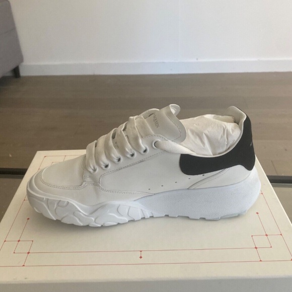 Alexander McQueen Oversized Court Trainer 'White Black' Size 40.5 - Picture 8 of 10